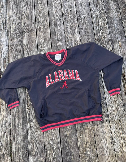 VTG Alabama Crimson Tide  Pullover Windbreak Jacket Mens Sz XL