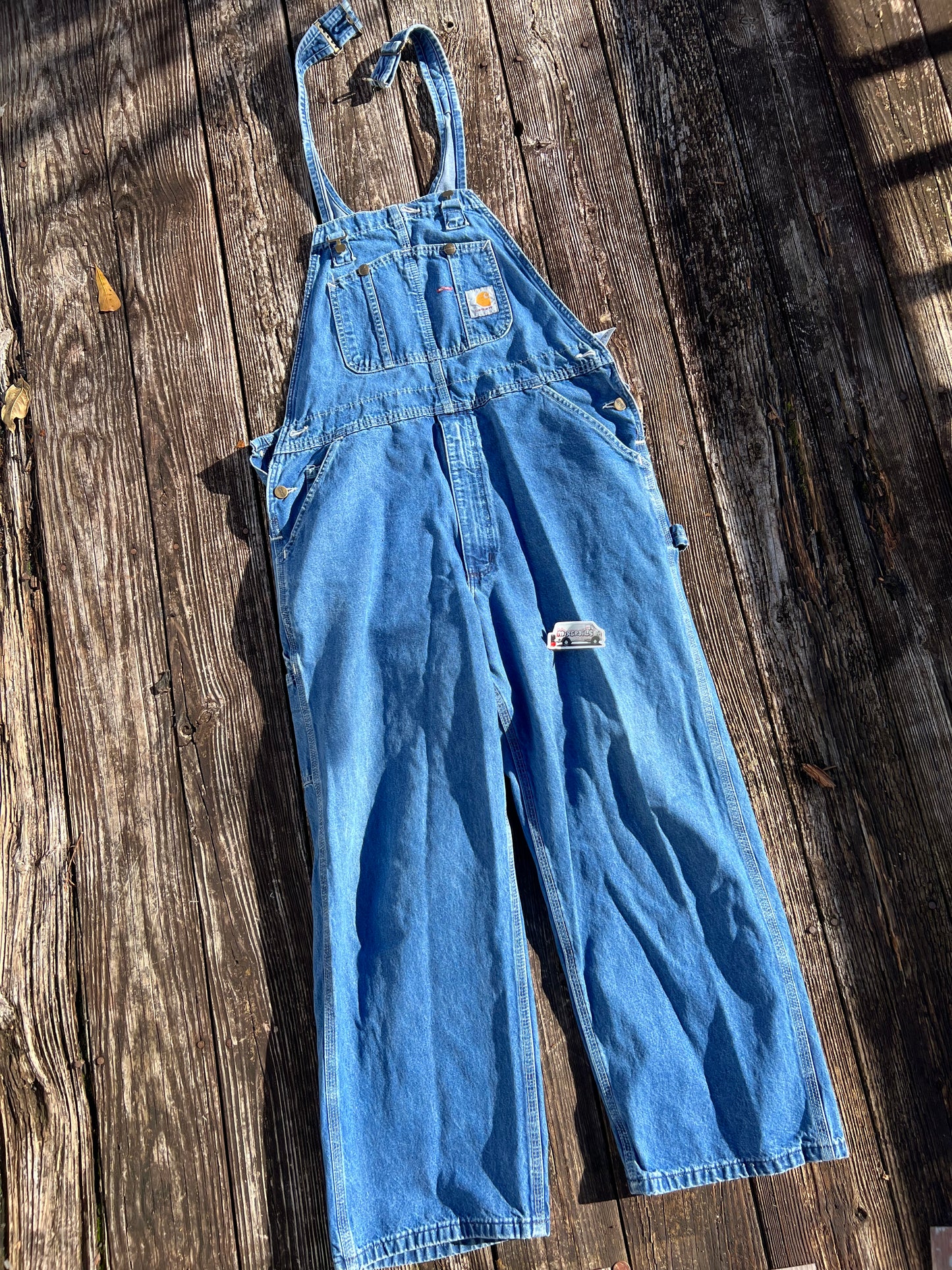 Carhartt Unlined Denim Overalls Size 36x28