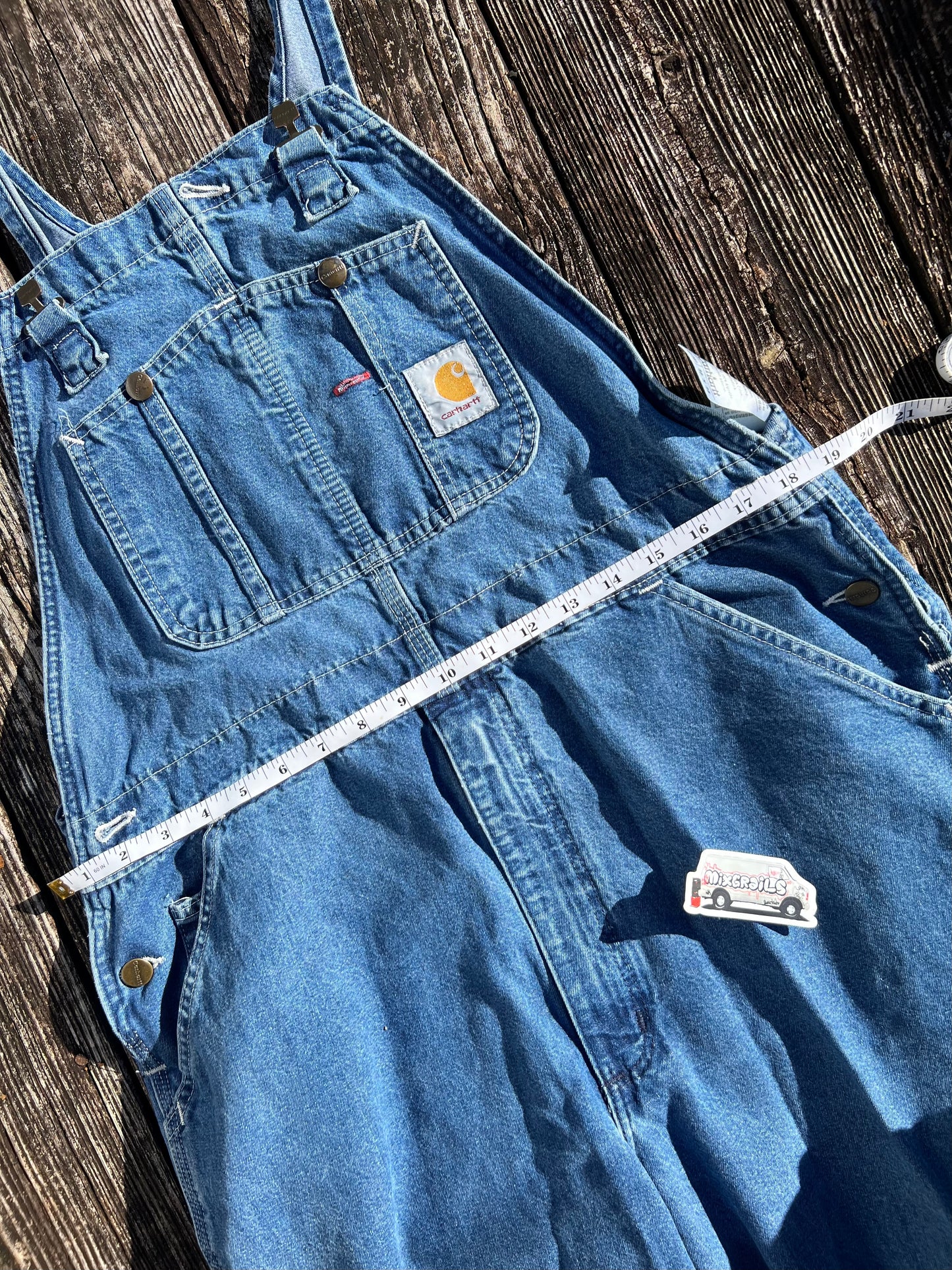 Carhartt Unlined Denim Overalls Size 36x28