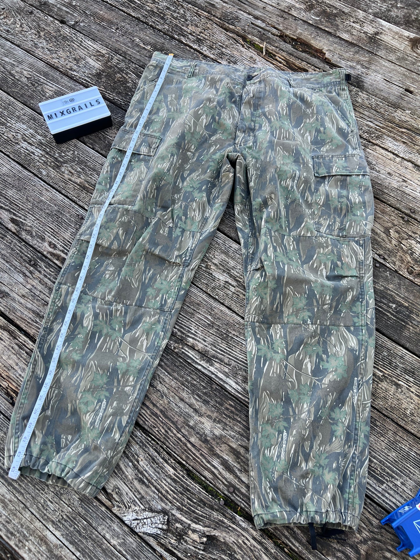 Vintage Military Rothco Smokey Branch Camo Button Fly Cargo Utility Pants Mens XL